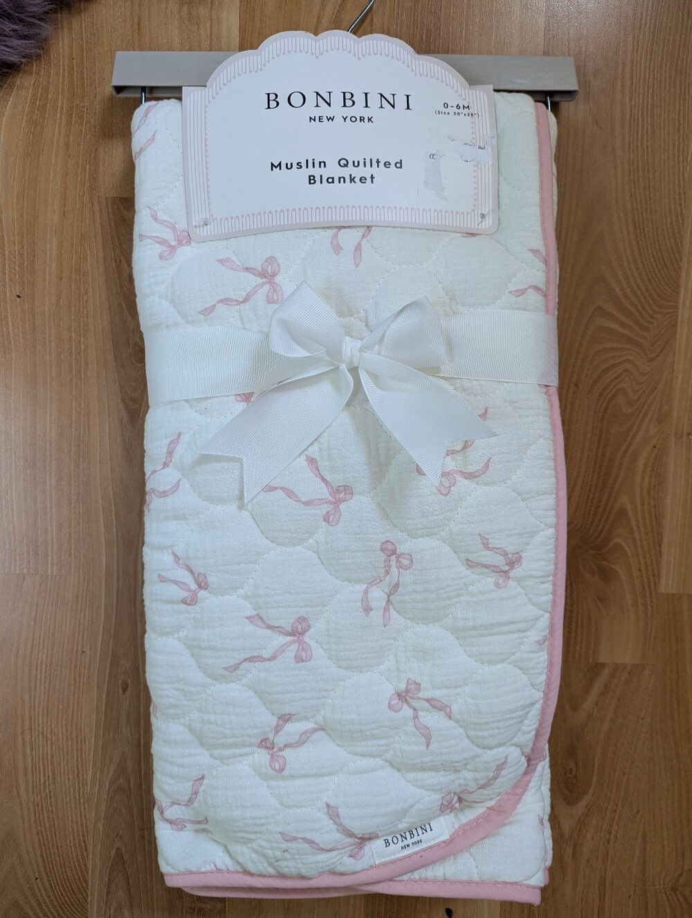 Bonbini New York Muslin Quilted Baby Blanket - Pink